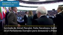 La viuda de Navalni, Yulia Navalnaya, en el Parlamento Europeo