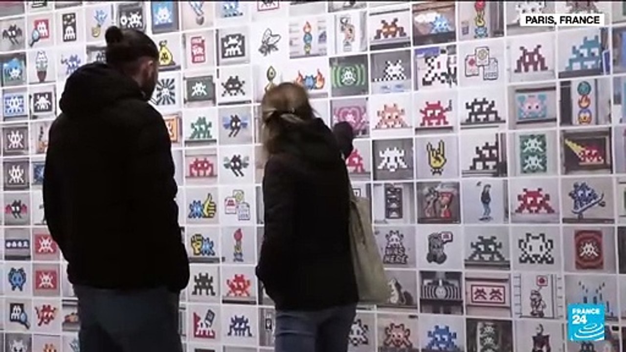 Works by street artist Invader go on display in...
