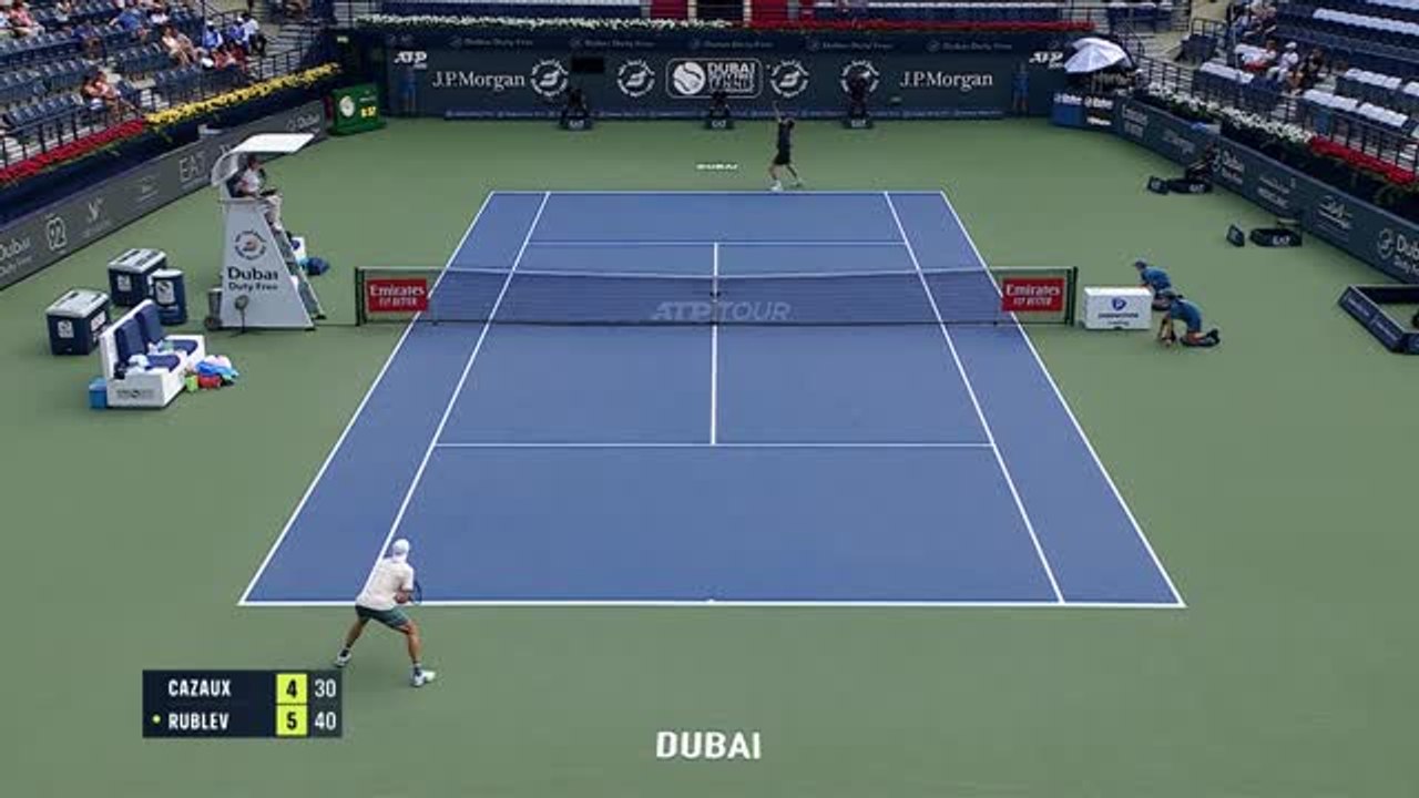 Dubaï - Rublev intraitable face à Cazaux
