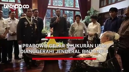 Prabowo Gelar Syukuran Usai Dianugerahi Jenderal Bintang 4