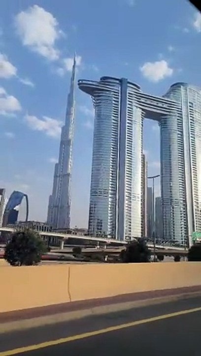 Beautiful road journey view Dubai | Burj khalifa Dubai UAE