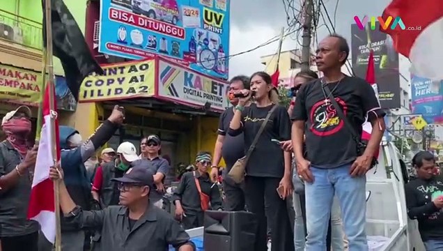 Ratusan Massa Gelar Demo Depan Kantor KPU Depok