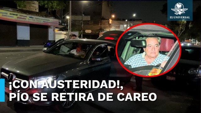 Se retira Pío López Obrador de careo con Loret en un Mercedes-Benz