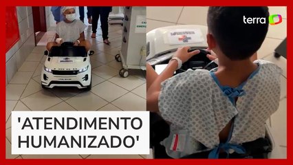 Hospital usa carrinho de controle remoto para levar crianças a centro cirúrgico no Tocantins