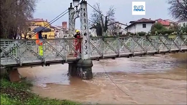 Lluvias torrenciales y riesgo de desbordamiento de ríos en la región italiana del Véneto