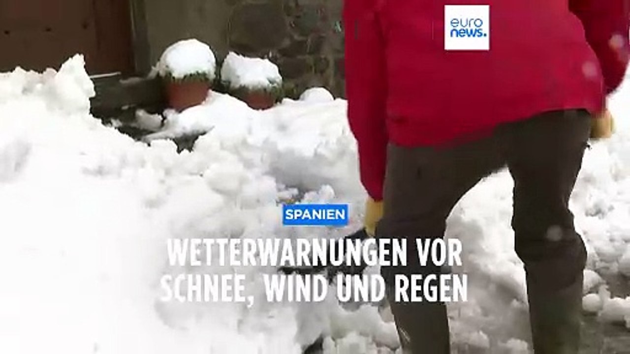 Sturm in Spanien – Schnee und Überschwemmungen