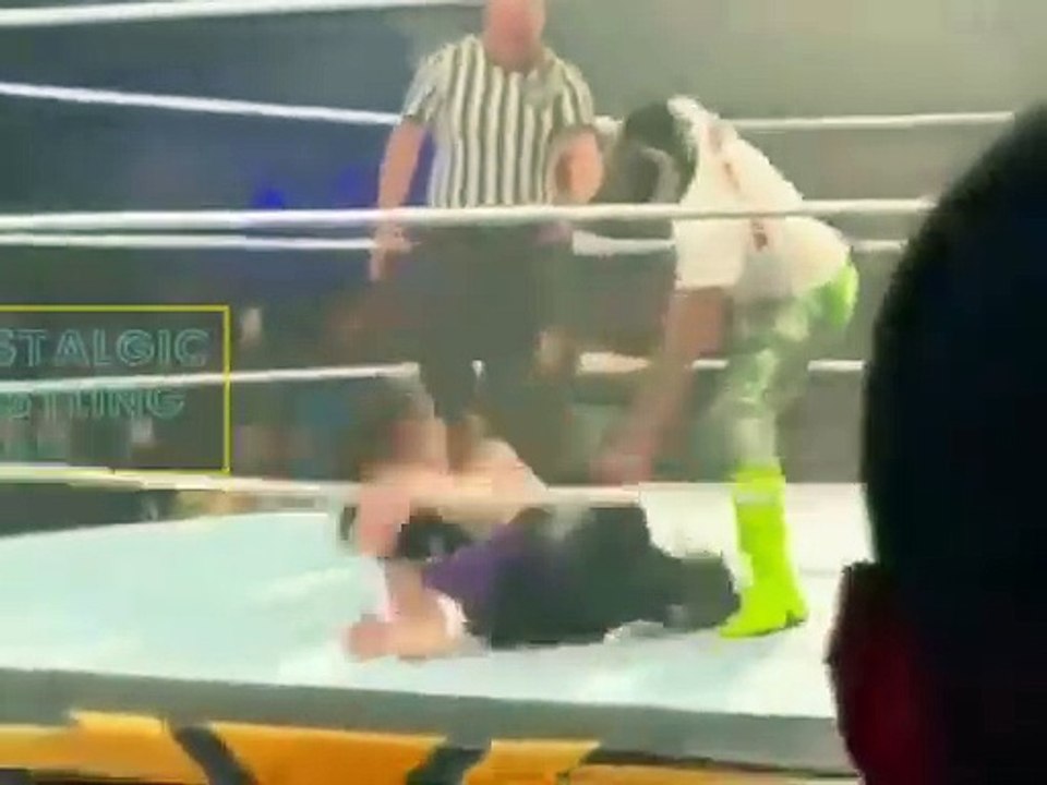 Dominik mysterio got spank by rey mysterio for being a bad boy with damien priest at WWE supershow