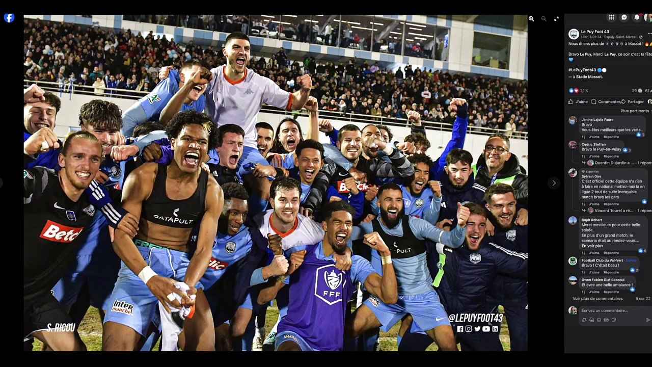 Le Puy Foot serein avant son quart de finale de Coupe de France