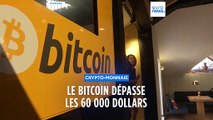 Le bitcoin dépasse les 60 000 dollars