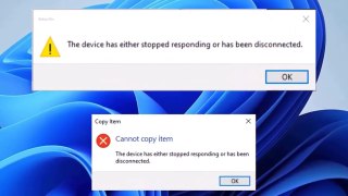 How To Fix The device has either stopped responding or has been disconnected IN wINDOWS 11 / 10 / 8 / 7
