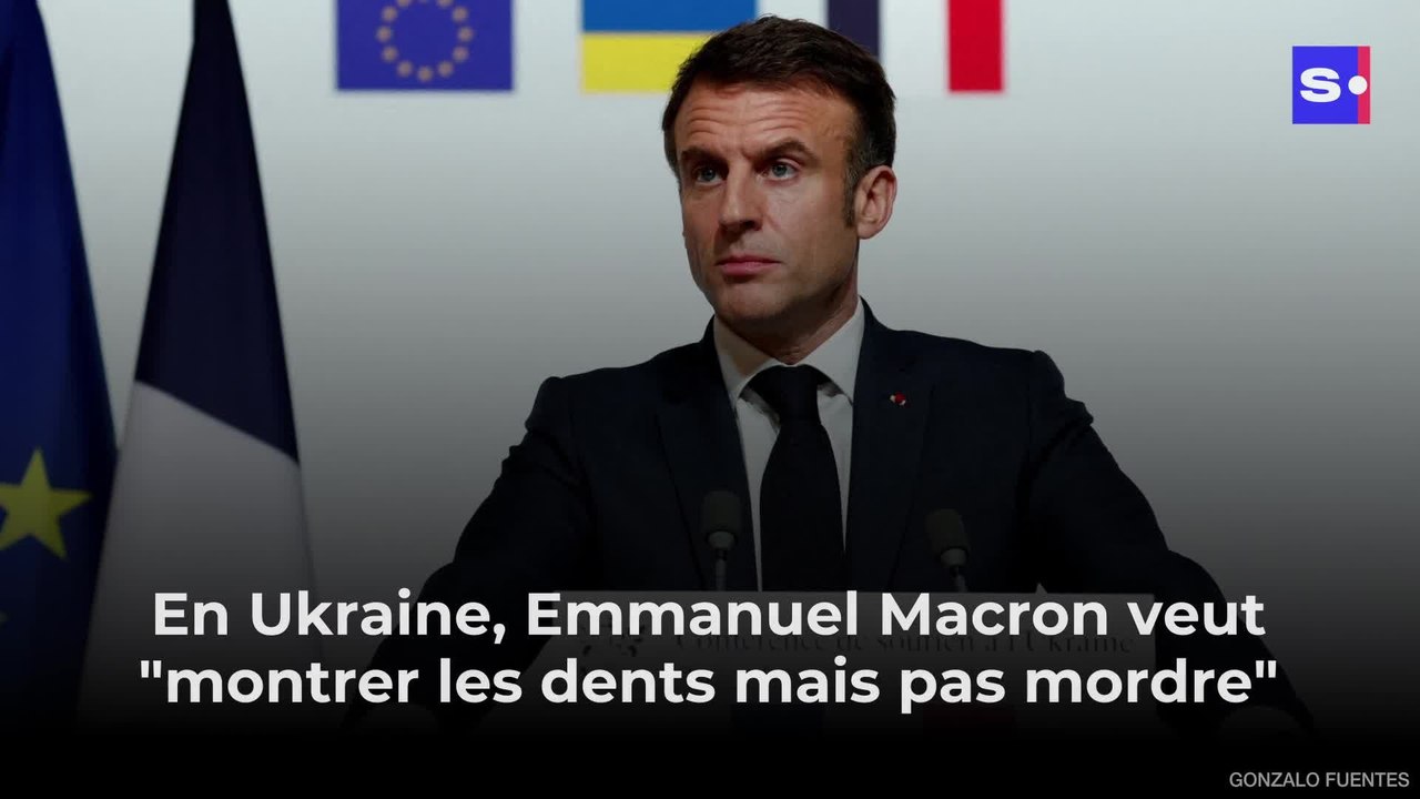 En Ukraine, Emmanuel Macron veut "montrer les dents mais pas mordre"