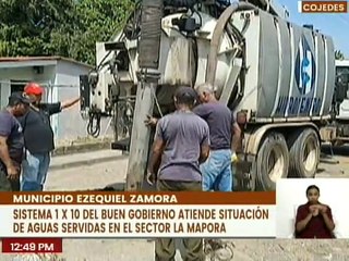 Cojedes | MinAguas y el 1x10 del Buen Gobierno solventaron caso de aguas servidas en sec. La Mapora
