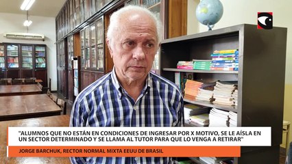 "Alumnos que no están en condiciones de ingresar por x motivo, se le aísla en un sector determinado y se llama al tutor para que lo venga a retirar"