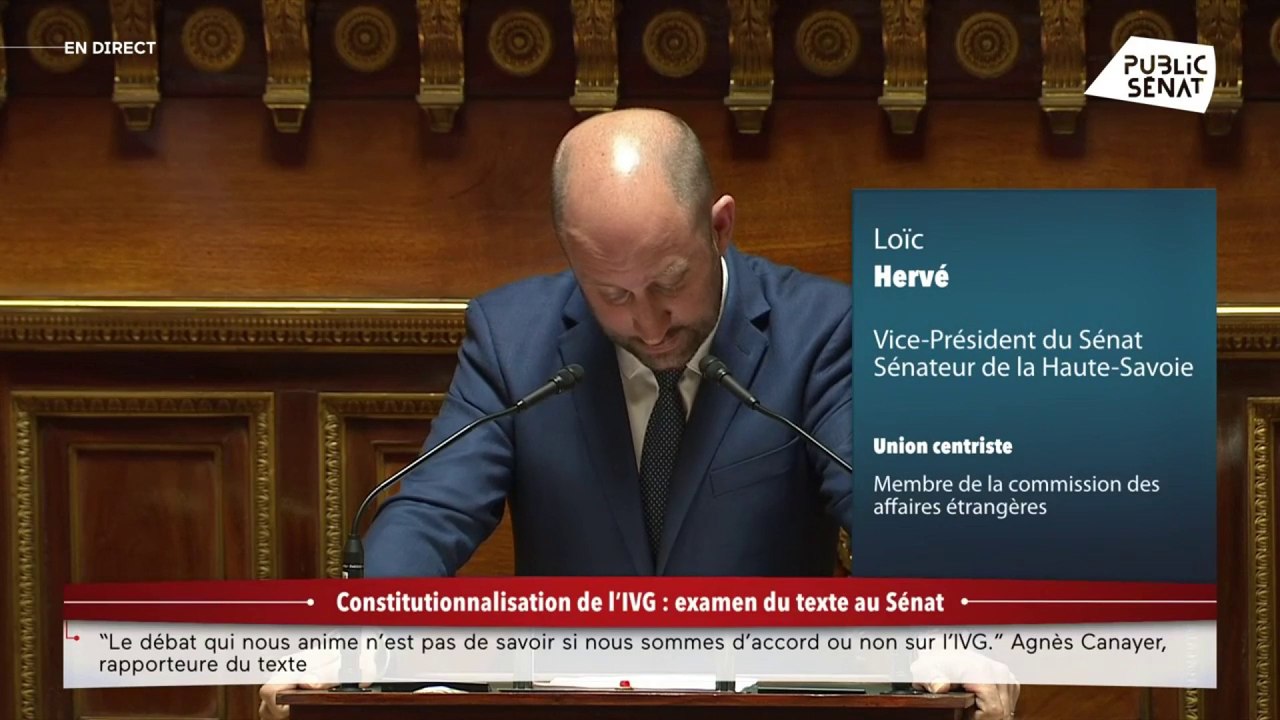 "Certains membres" de l'Union Centriste "ne voteront pas" le projet de loi constitutionnel sur l'IVG