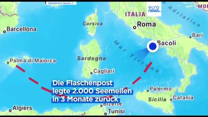Flaschenpost von 11-jährigen Deutschen in Italien gefunden