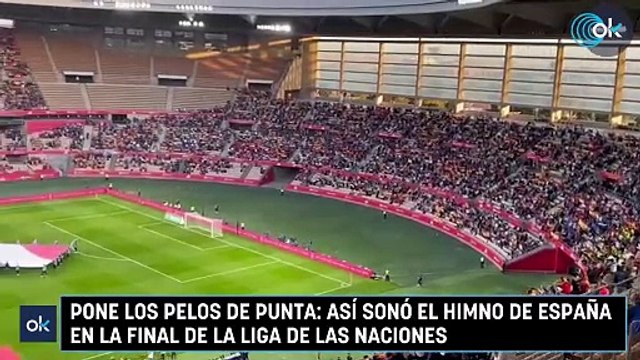 Pone los pelos de punta: así sonó el himno de España en la final de la Liga de las Naciones