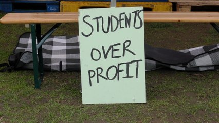 Kent students take to tents over proposed course cuts