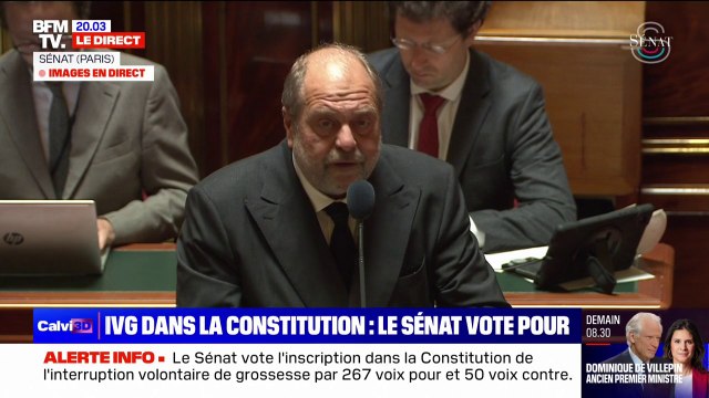IVG dans la Constitution: Ce vote est historique , déclare Éric Dupond-Moretti