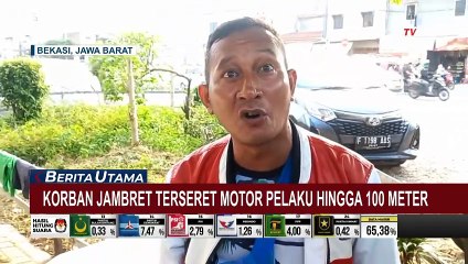 Ngeri! Rekaman CCTV Perempuan Korban Jambret Terseret Motor Pelaku Hingga 100 Meter