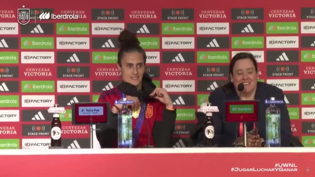Rueda de prensa de Montse Tomé tras proclamarse España campeona de la Women's Nations League vs. Francia