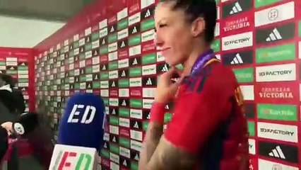Jenni Hermoso tras ganar la UEFA Nations League con España ante Francia