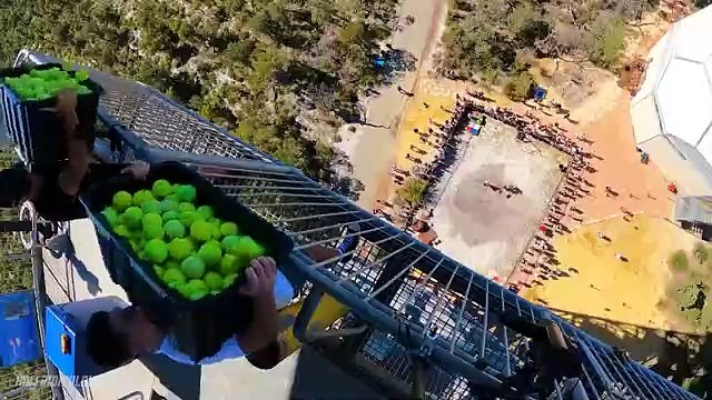Semi Truck Vs. People in Tug Of War