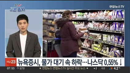 Скачать видео: [3분증시] 뉴욕증시, 물가 대기 속 하락…나스닥 0.55%↓ 外