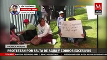 Antorcha Campesina protestan por falta de agua y cobros excesivos en Pachuca