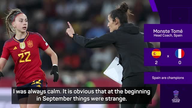 Spain coach Tomé celebrates success after Nations League triumph