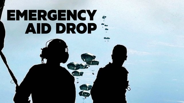 Desperate crowds in Gaza flock to the beach to collect vital aid airdrops