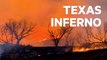 Massive Texas fire burns out of control, razing half a million acres of land