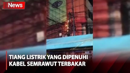 Tiang Listrik yang Dipenuhi Kabel Semrawut Terbakar di Jakbar, Perkantoran dan UMKM Mati Lampu