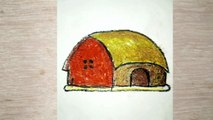 Easy House drawing and Colouring for kids