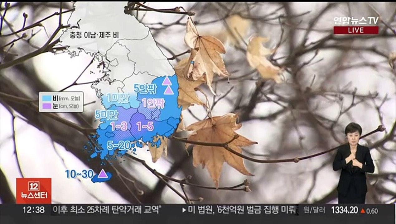[날씨] 전국 흐리고, 충청 이남·제주 비나 눈…내일 꽃샘추위