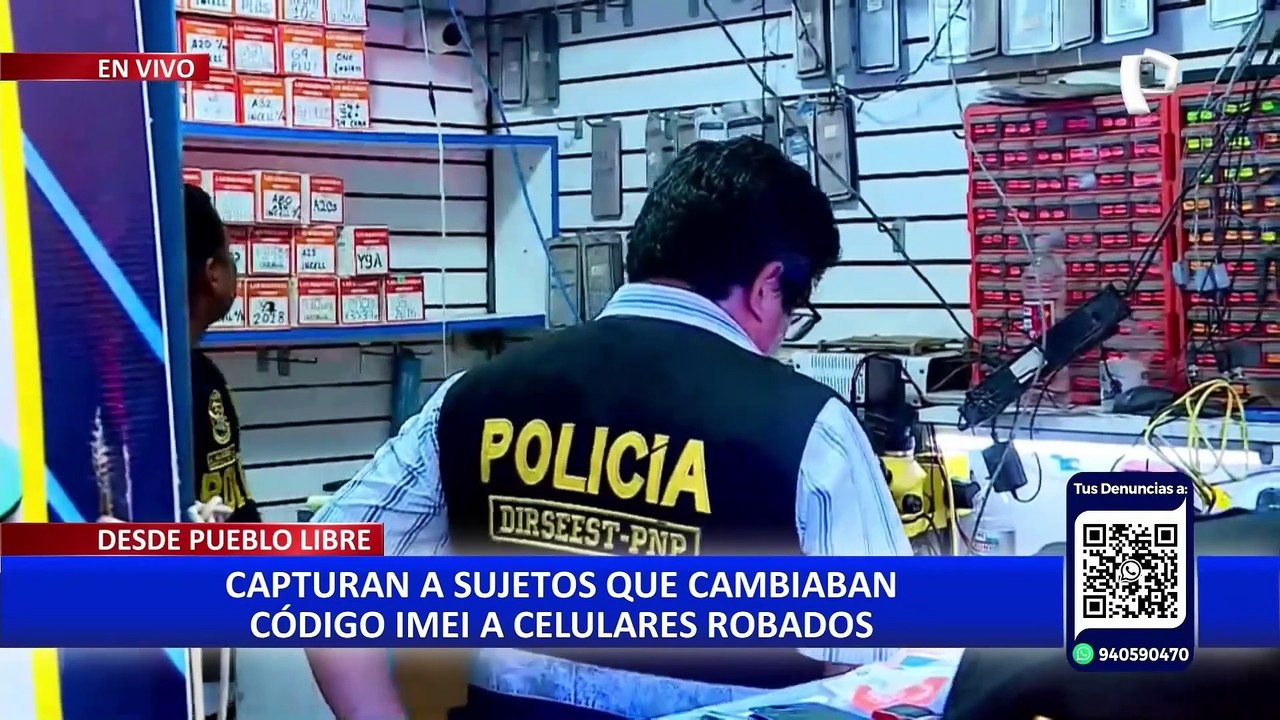 Pueblo Libre: detienen a sujetos que cambiaban código IMEI a celulares robados