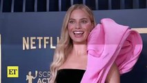 Margot Robbie Dazzles in BARBIE-Inspired Pink and Black Gown at SAG Awards