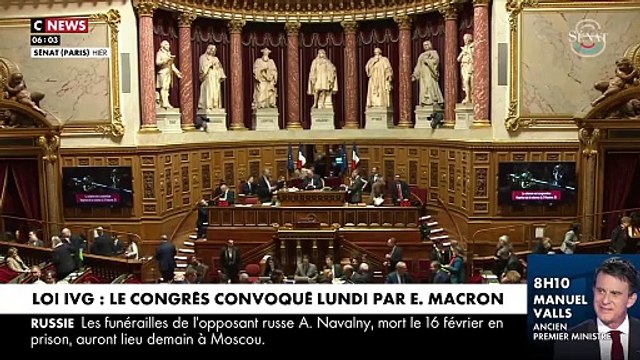 Larmes et émotion cette nuit quand le Sénat a approuvé l'inscription de l'IVG dans la Constitution - Emmanuel Macron a immédiatement convoqué le Congrès lundi à Versailles