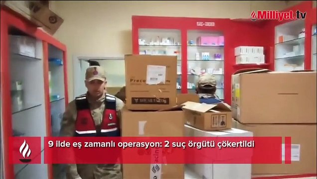 9 ilde eş zamanlı operasyon! 2 suç örgütü çökertildi