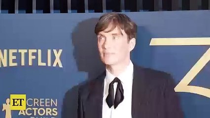 Cillian Murphy Dons Pinstripe Suit at SAG Awards