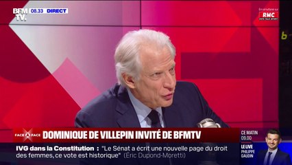 Envoi de troupes en Ukraine: "La déclaration d'Emmanuel Macron a introduit un élément de confusion regrettable", réagit Dominique de Villepin