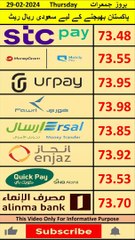 Today Saudi Riyal Rate 29-02-2024