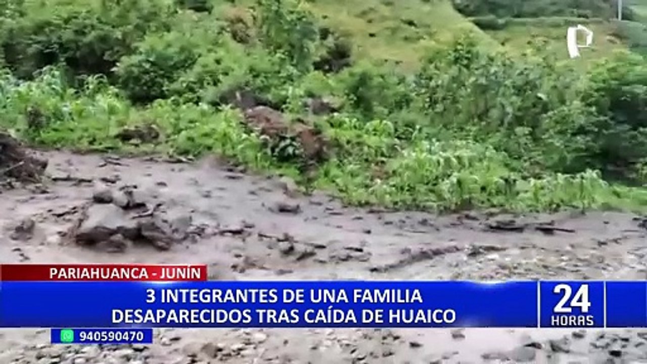 Junín: un padre y sus dos hijos desaparecidos tras caída de huaico