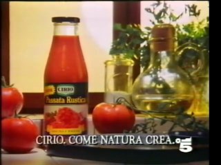 Pubblicità/Bumper anno 1994 Canale 5 - Cirio Passata Rustica