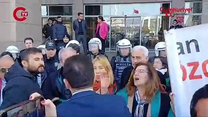 Avukatların Adalet Nöbeti'ni haberleştirmek isteyen basın mensuplarına engel