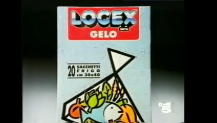 Pubblicità/Bumper anno 1994 Canale 5 - Sacchetti Logex Gelo
