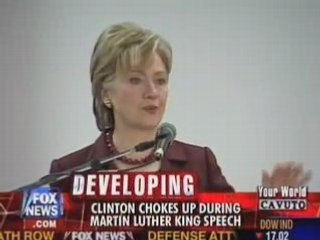 Hillary MLK tears