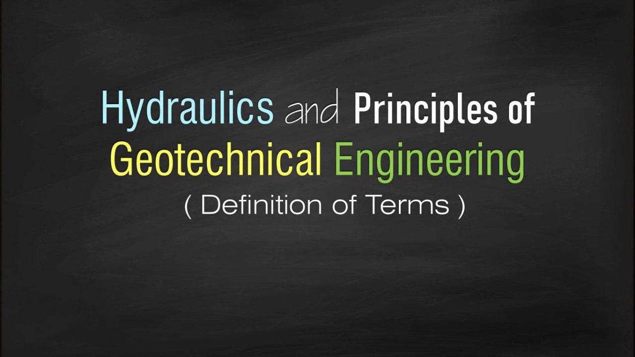 CE HPGE 2023 Hydraulics and Geotechnical Engineering (definition of