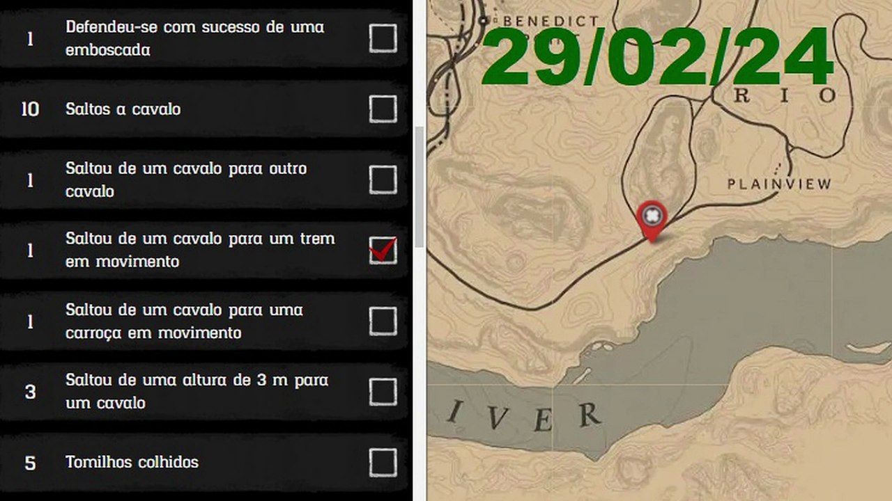 Saltou de Cavalo Para um Trem em Movimento