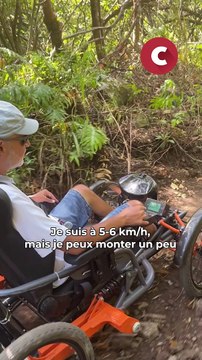 Il dévale les sentiers de La Réunion en fauteuil roulant tout terrain