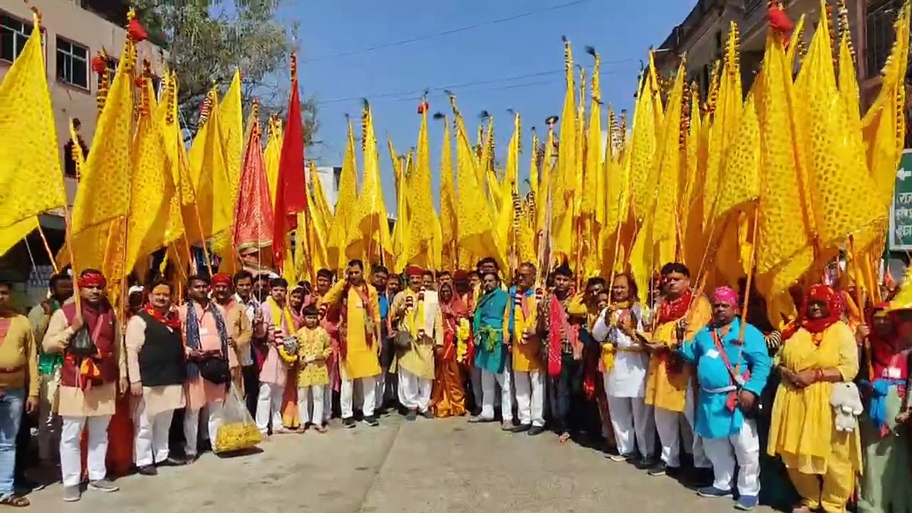 खाटू श्याम जी का फाल्गुनी मेला नजदीक आने के साथ ही निशान पद यात्राएं शुरू
